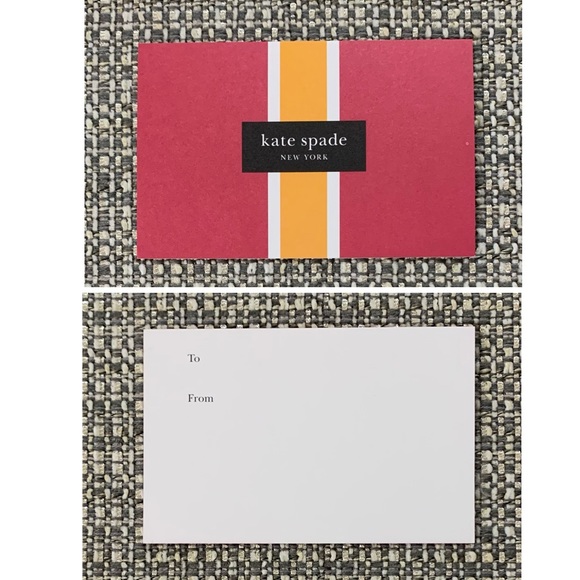 New Kate Spade 1 Medium Gift Box/1 Sticker/2 Tissues & 1 Blank Card Gifting Set - Picture 6 of 7
